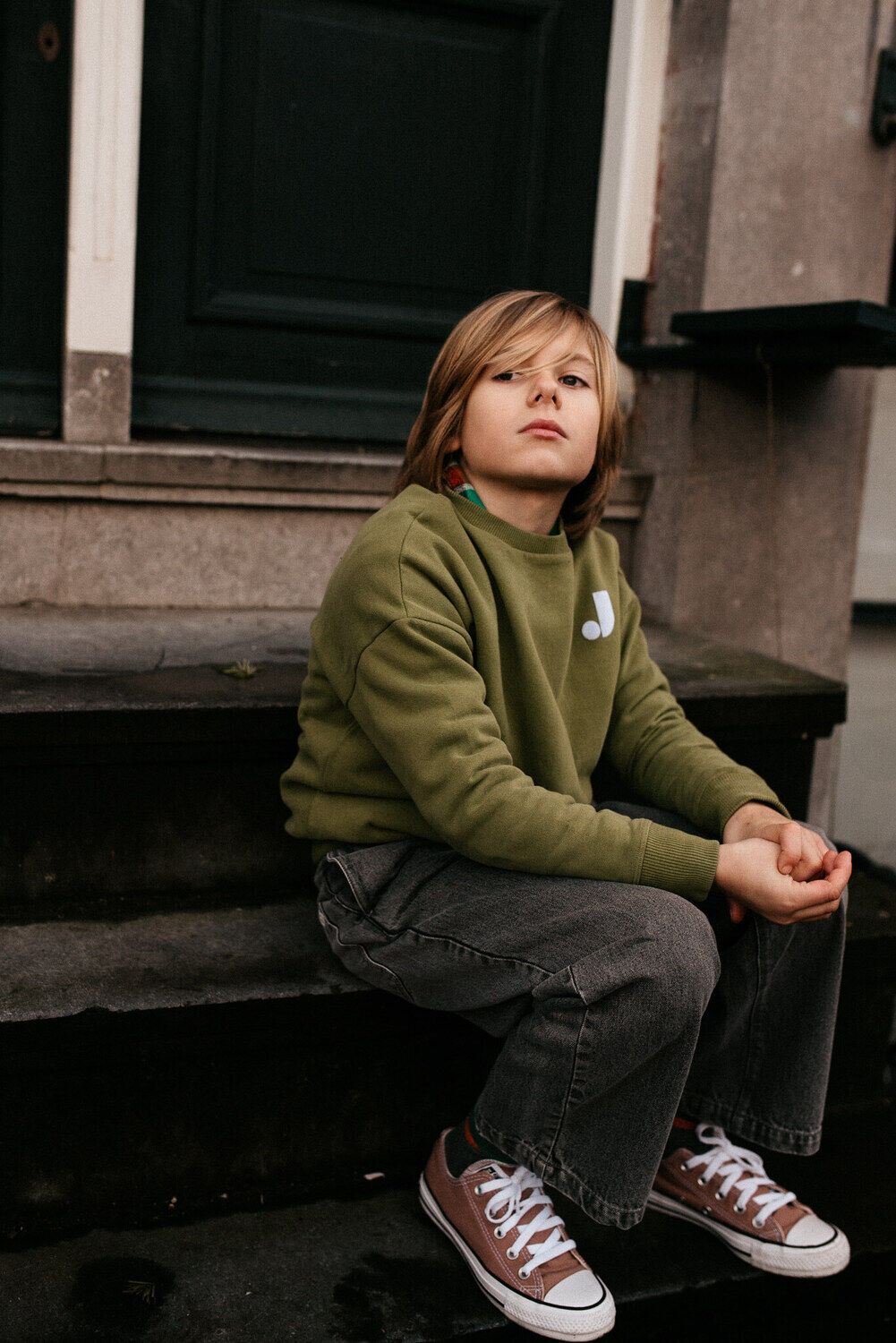 Olive JENEST Pullover BIRD J SWEATER - large