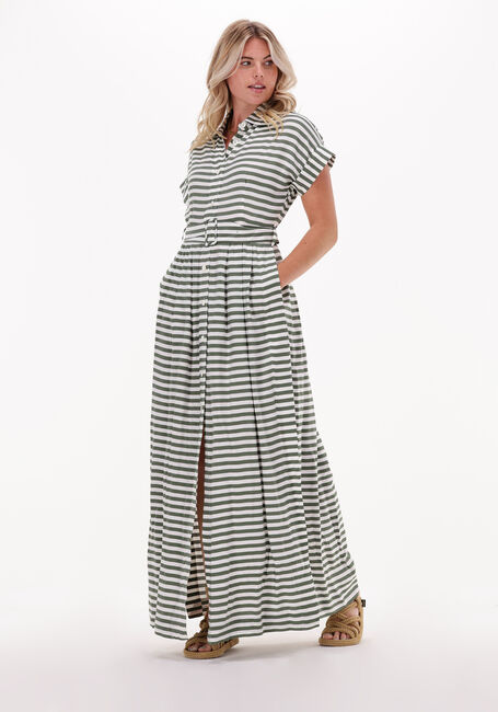 Grüne VANILIA Maxikleid BUTTON LONG DRESS - large