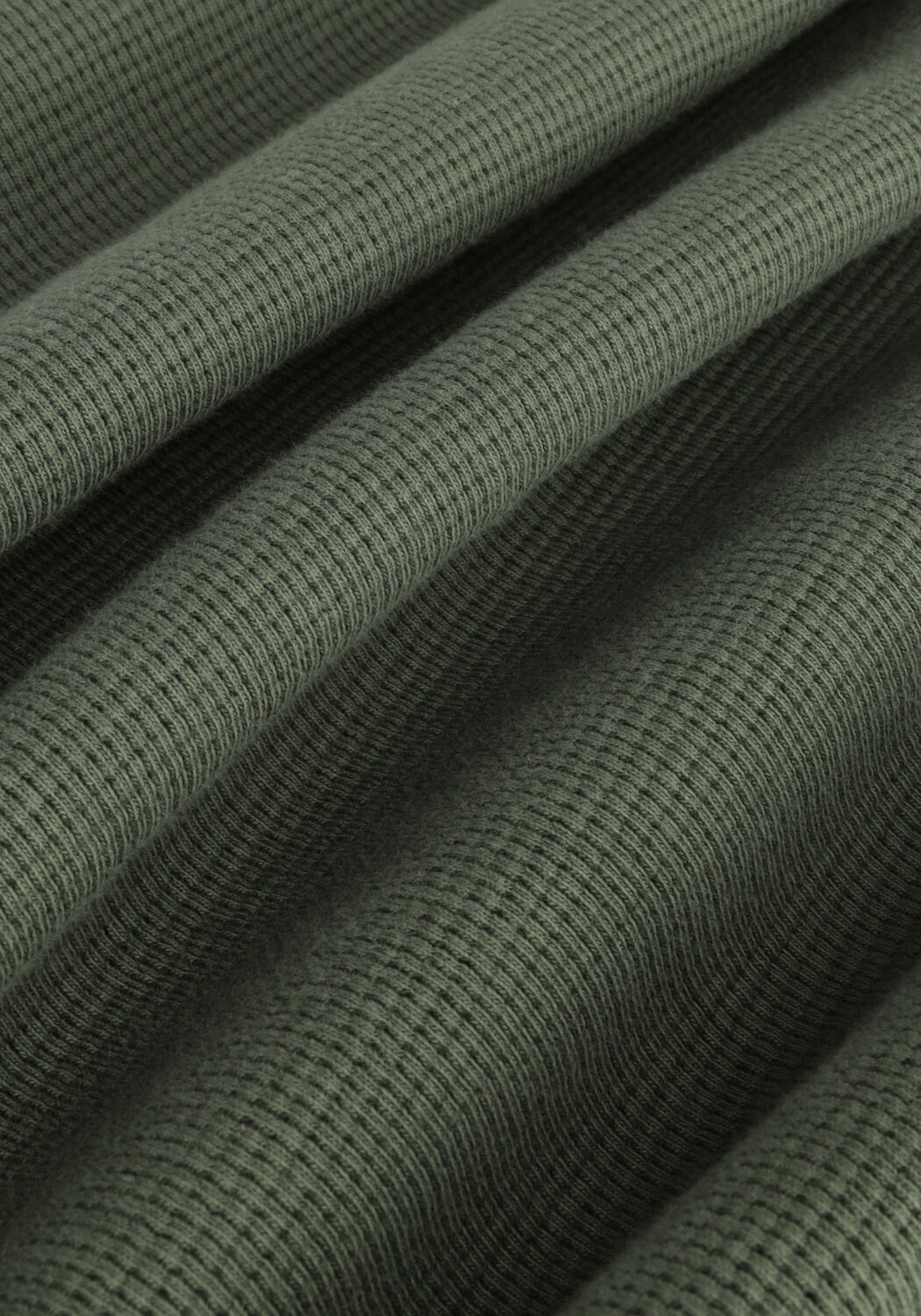 Dunkelgr&uuml;n CALVIN KLEIN Pullover WAFFLE LS TEE - large