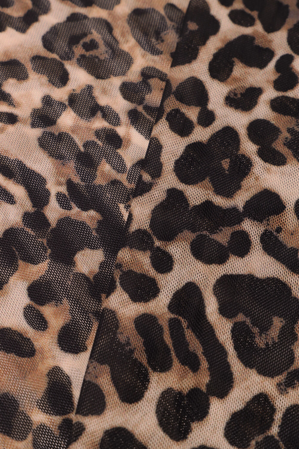 Braune NOTRE-V T-shirt NV-GINNY LEO MESH TOP - large