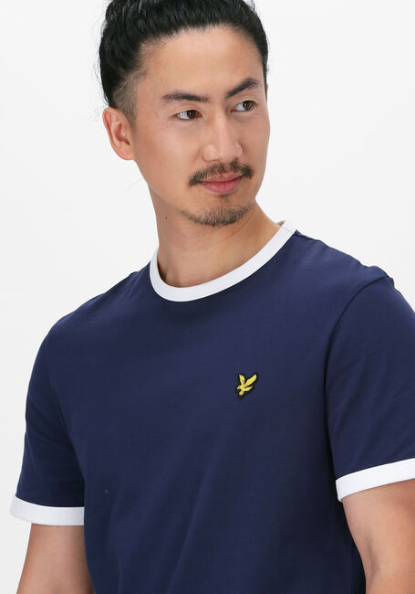 Blaue LYLE & SCOTT T-shirt RINGER T-SHIRT - large