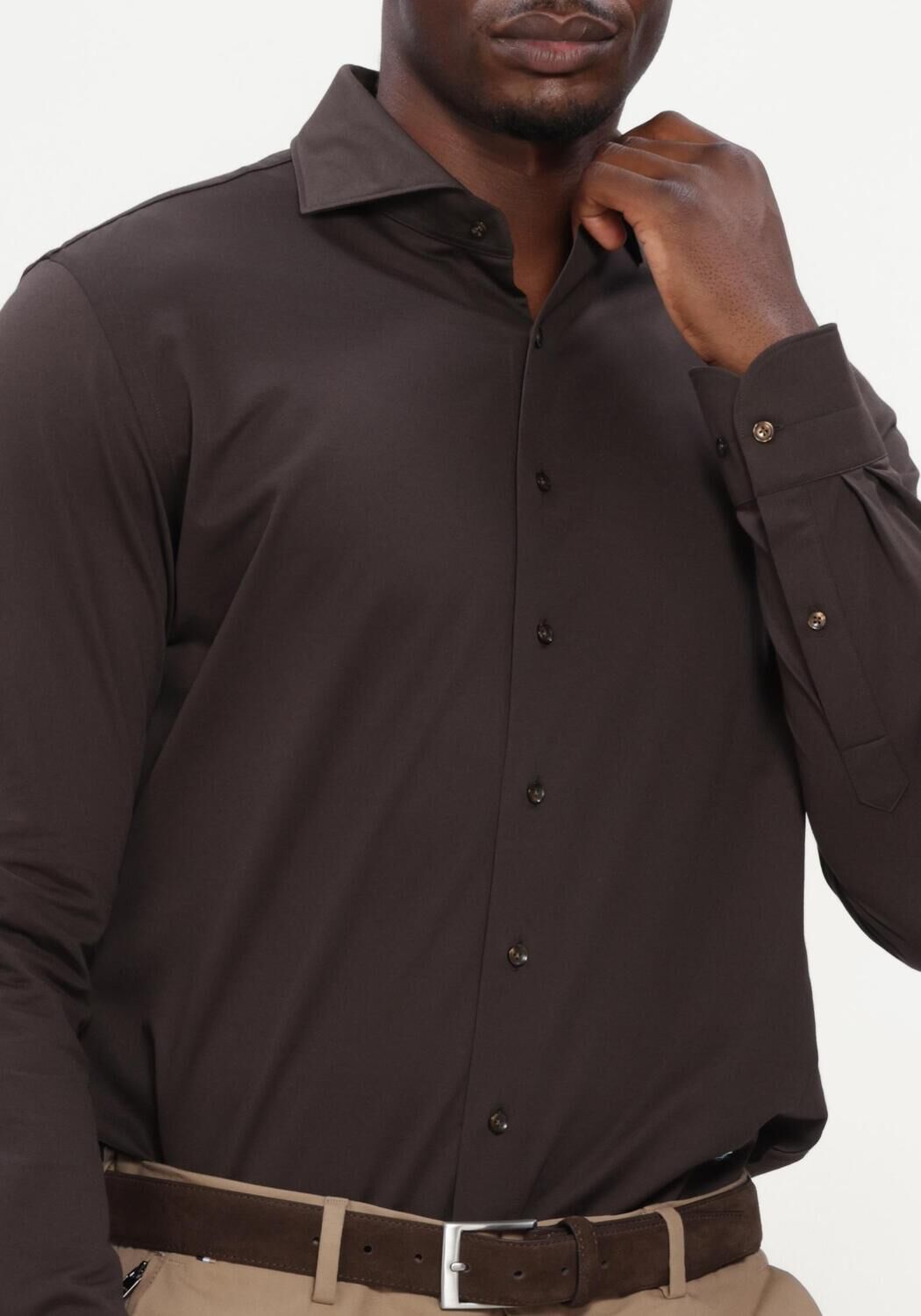 Braune PROFUOMO Klassisches Oberhemd SHIRT X-CUTAWAY - large
