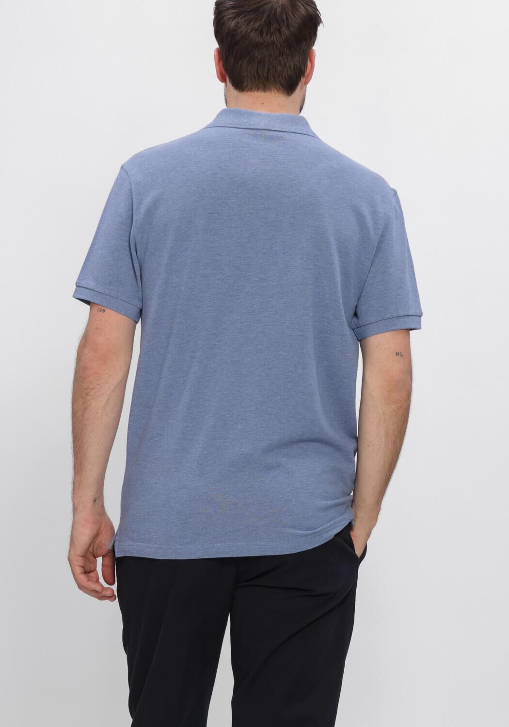 Blaue PROFUOMO Polo-Shirt POLO SS BASIS PIQUE - large