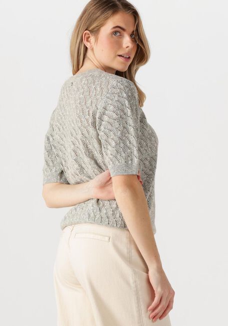 Hellgrau MOS MOSH T-shirt MMKARIN MARISOL SS LINEN KNIT - large