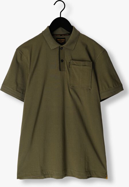 Grüne PME LEGEND Polo-Shirt SHORT SLEEVE POLO STRETCH JERSEY - large