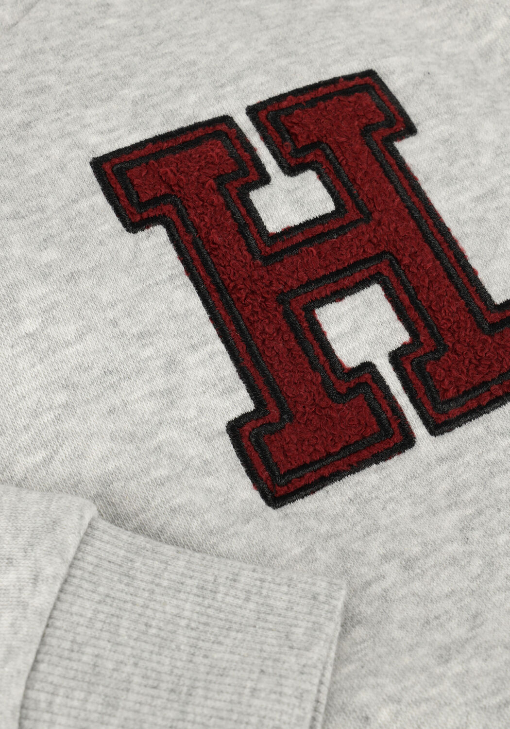 Graue TOMMY HILFIGER Pullover TOMMY TOWELLING PATCH HOODIE - large