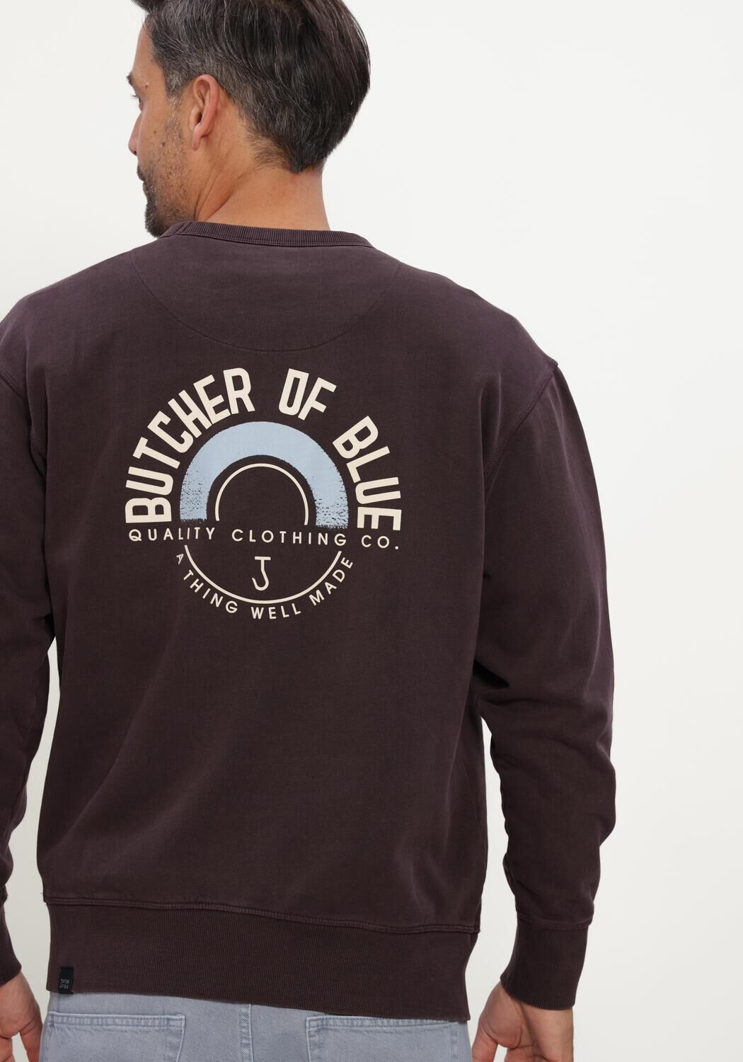 Braune BUTCHER OF BLUE Sweatshirt CIRCLE CREW - large