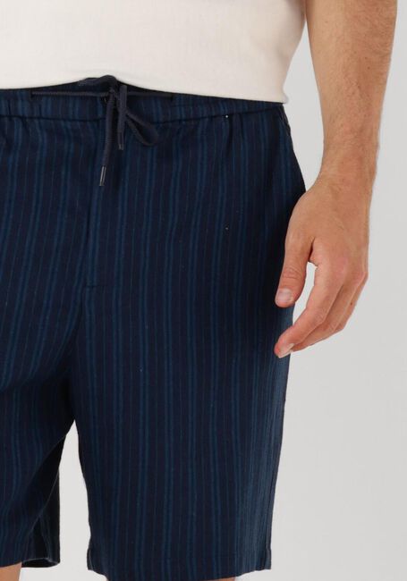 Dunkelblau SHIWI Kurze Hose MEN LEWIS LINEN SHORTS YAM DYE STRIPES - large