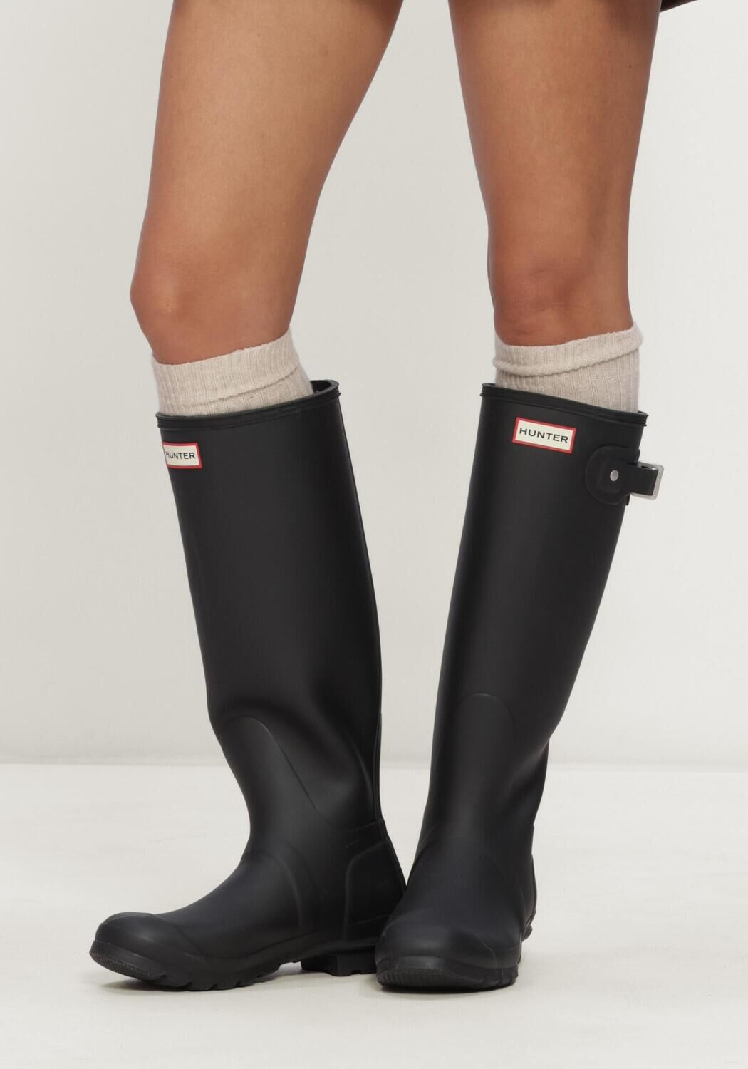 Schwarze HUNTER Gummistiefel WOMENS ORIGINAL TALL - large