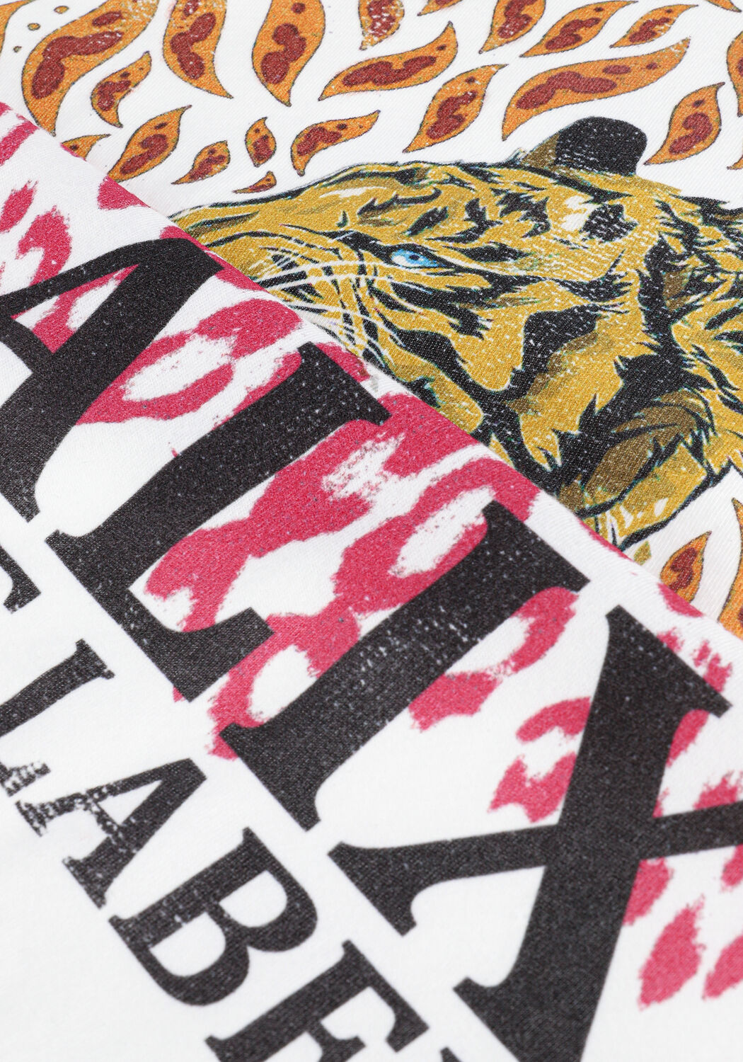 Wei&szlig;e ALIX THE LABEL T-shirt FIRE TIGER TSHIRT - large