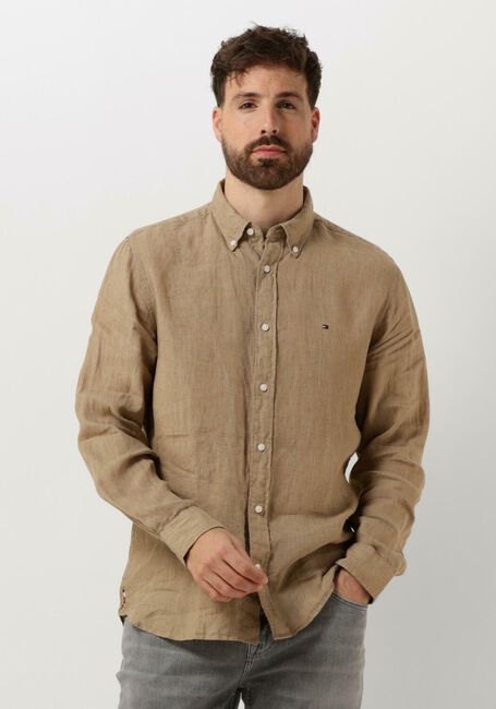 Beige TOMMY HILFIGER Casual-Oberhemd PIGMENT DYED LI SOLID RF SHIRT - large