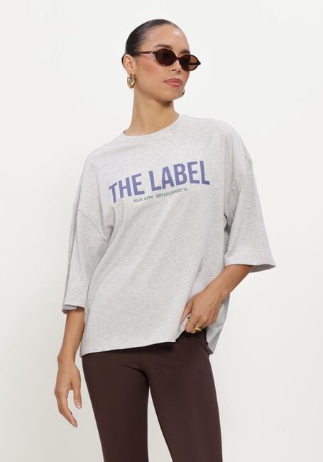 Graue ALIX THE LABEL Tops & T-shirts LADIES KNITTED THE LABEL OVERSIZED T-SHIRT - large