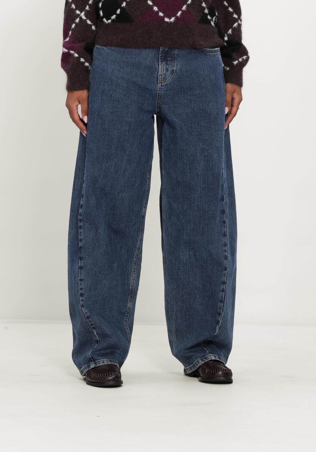 Blaue STUDIO ANNELOES Weite Hose Frenkie balloon trousers - large