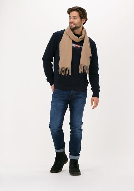 Camelfarbene TOMMY HILFIGER Schal UPTOWN WOOL SCARF - large