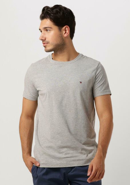 Graue TOMMY HILFIGER T-shirt CORE STRETCH SLIM C-NECK - large