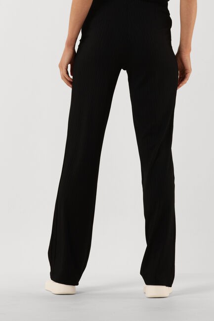 Schwarze CALVIN KLEIN Weite Hose SHINY RIB WIDE LEG PANTS - large