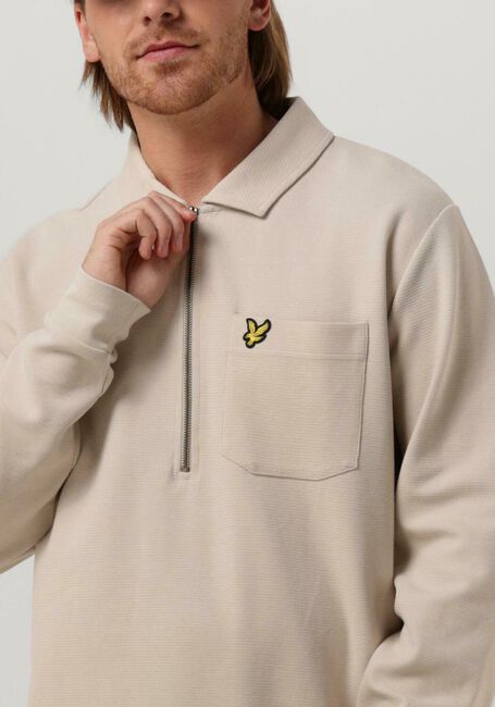 Nicht-gerade weiss LYLE & SCOTT Sweatshirt CREST TEXTURED QUARTER ZIP - large