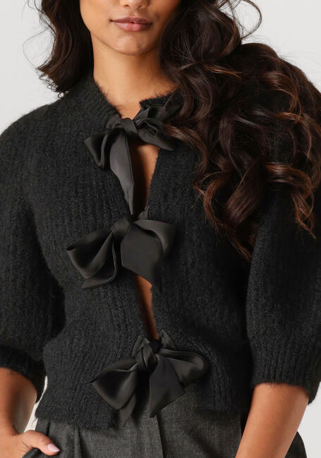 Schwarze CO'COUTURE Pullover CORALIE CC BOW RIB CARDIGAN - large