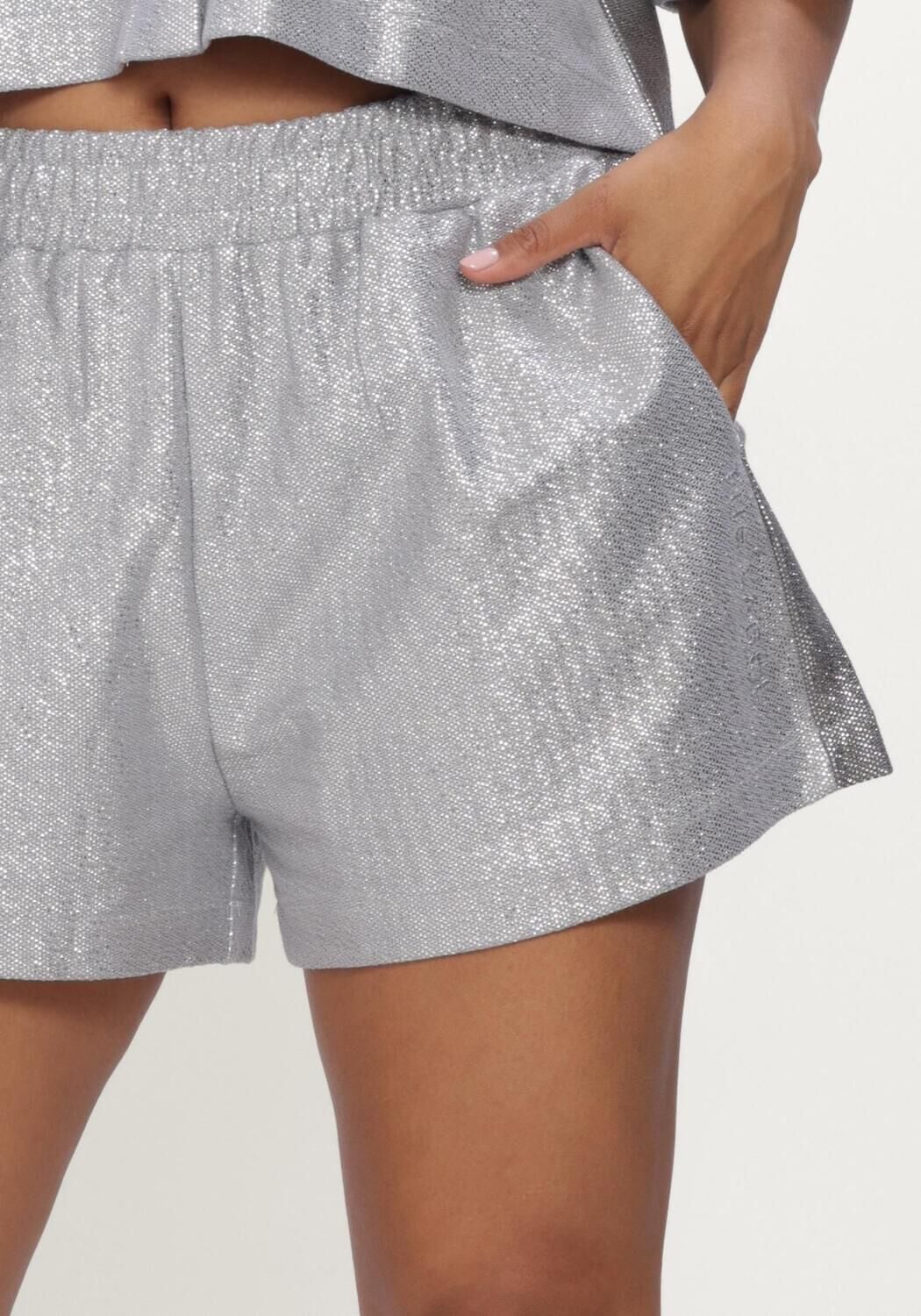 Hellgrau ALIX THE LABEL R&ouml;cke LADIES KNITTED FOIL SHORTS - large