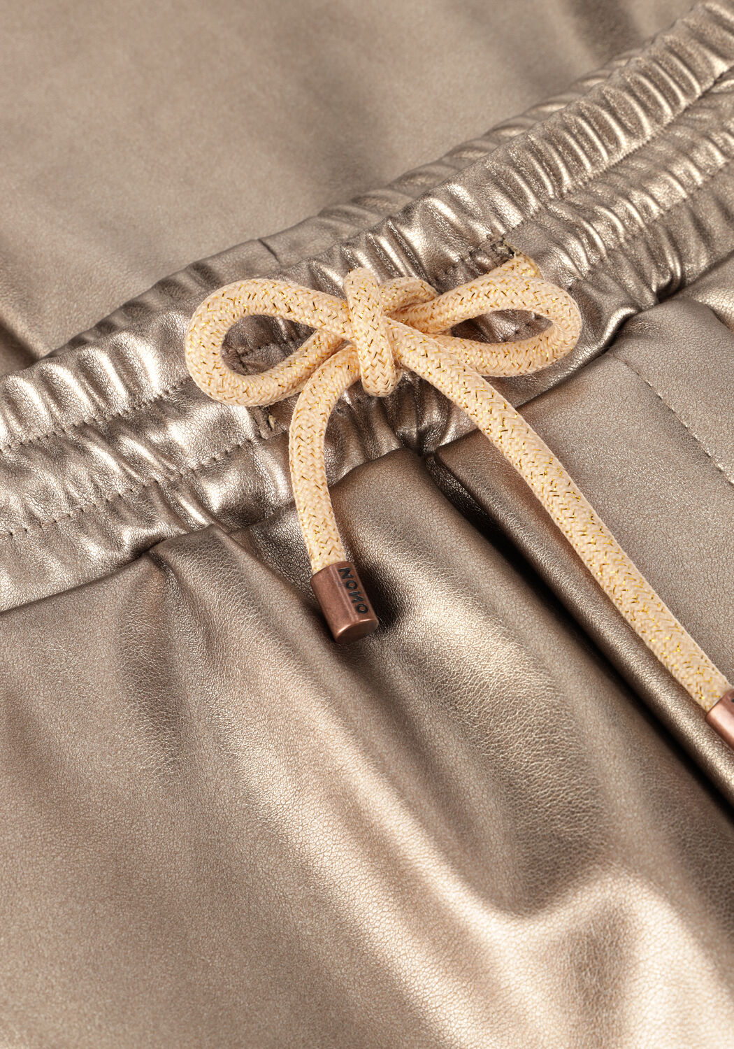 Bronzefarbene NONO Schlaghose SUNA COATED FLARED PANTS - large