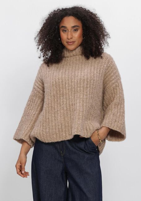 Beige SUMMUM Pullover OVERSIZED SWEATER CUSHY WOOL BLEND - large