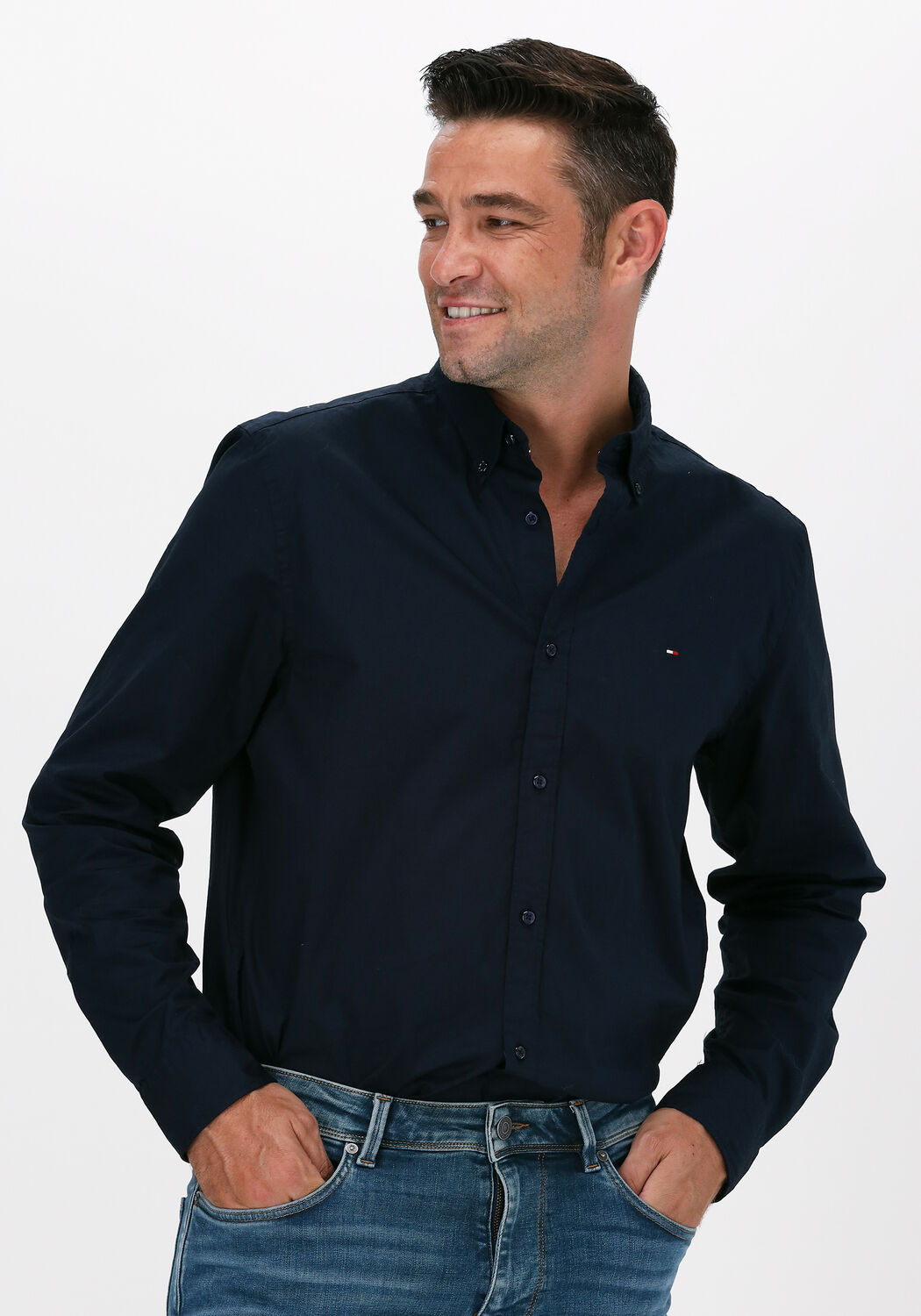 Tommy hilfiger core stretch slim poplin shirt on sale