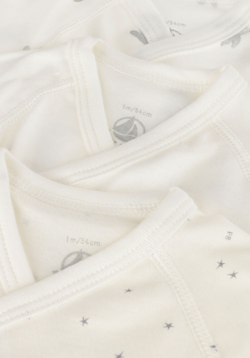 Wei&szlig;e PETIT BATEAU Strampler 3 BODIES NAISS ML - large