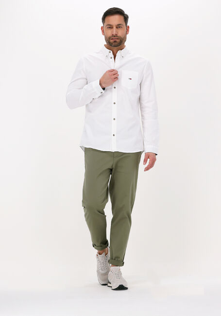 Weiße TOMMY JEANS Casual-Oberhemd TJM ESSENTIAL LIGHT TWILL SHIRT - large