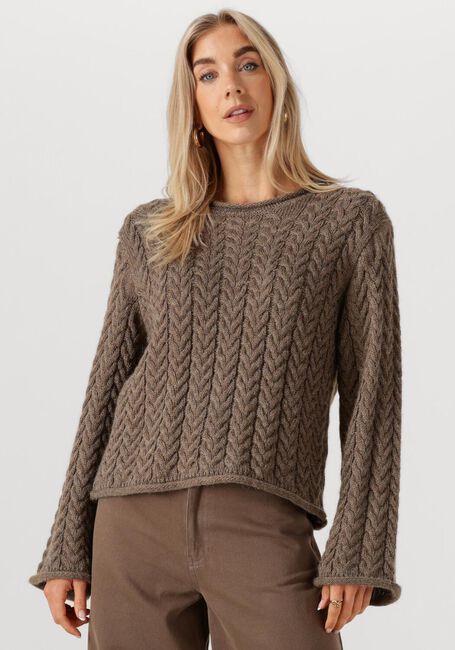 Braune MODSTRÖM Pullover KURTISMD O-NECK - large