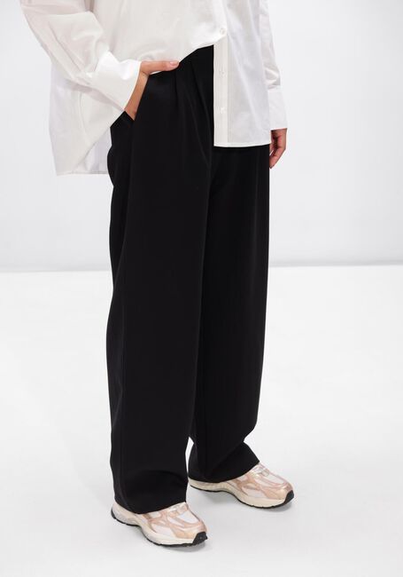 Schwarze ALIX THE LABEL Weite Hose LADIES WOVEN BAGGY PANTALON - large