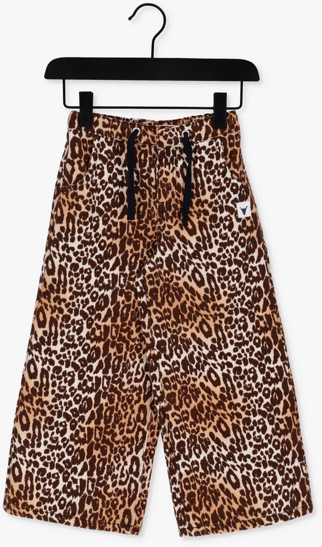braune alix mini kids woven leopard denim wide leg pants