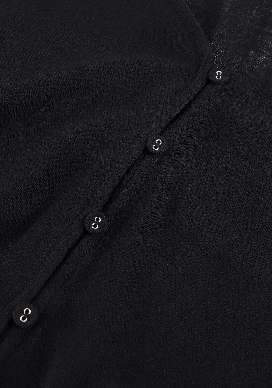 Schwarze OBJECT Strickjacke OBJSANNE 2/4 LO V-NECK TOP - large