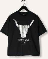 Schwarze ALIX THE LABEL T-shirt LADIES KNITTED SILVER BULL TSHIRT Schwarze ALIX THE LABEL T-shirt LADIES KNITTED SILVER BULL TSHIRT - medium
