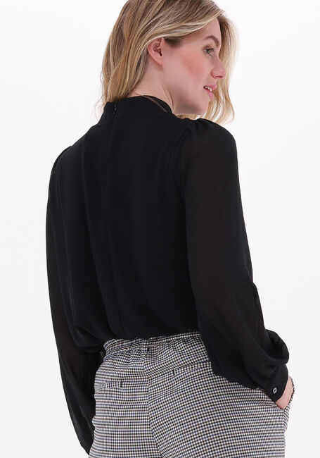 Schwarze OBJECT Blusen MILA L/S HIGH NECK TOP - large