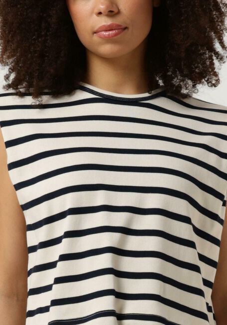 Blaue CO'COUTURE Top CLASSIC STRIPE CROP TEE - large