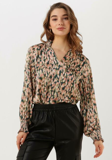 Grüne NEO NOIR Bluse STONE DREAMY LEO BLOUSE - large