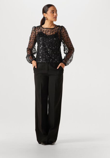 Schwarze OBJECT Top OBJMAISY L/S RE TOP - large