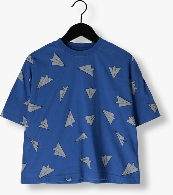 Blaue Jelly Mallow T-shirt PAPER AIRPLANE T-SHIRT - large