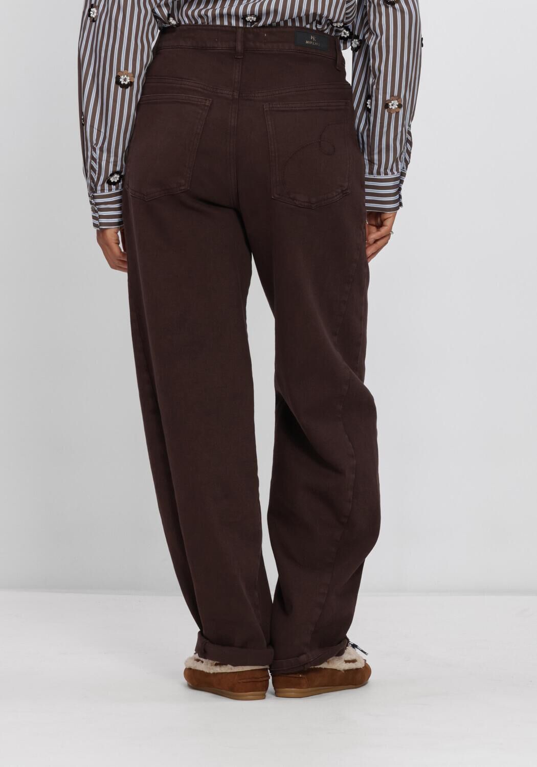Braune NUKUS Weite Hose PETRA PANTS - large
