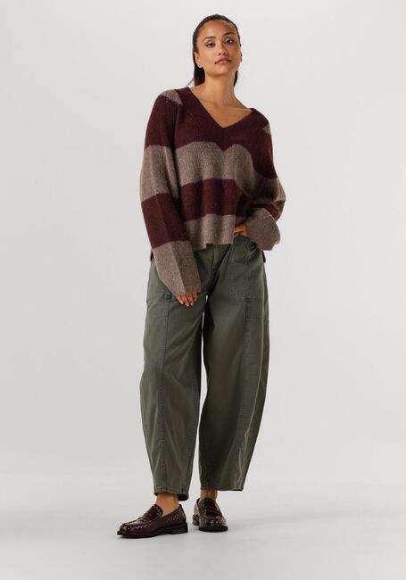 Braune MOS MOSH Pullover MMTACI STRIPE LS V-NECK KNIT - large