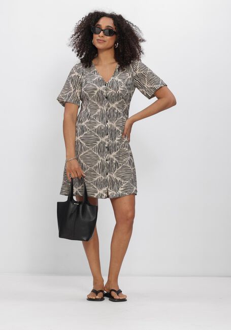 Beige OBJECT Minikleid OBJNAJA S/S V-NECKSHORT DRESS - large