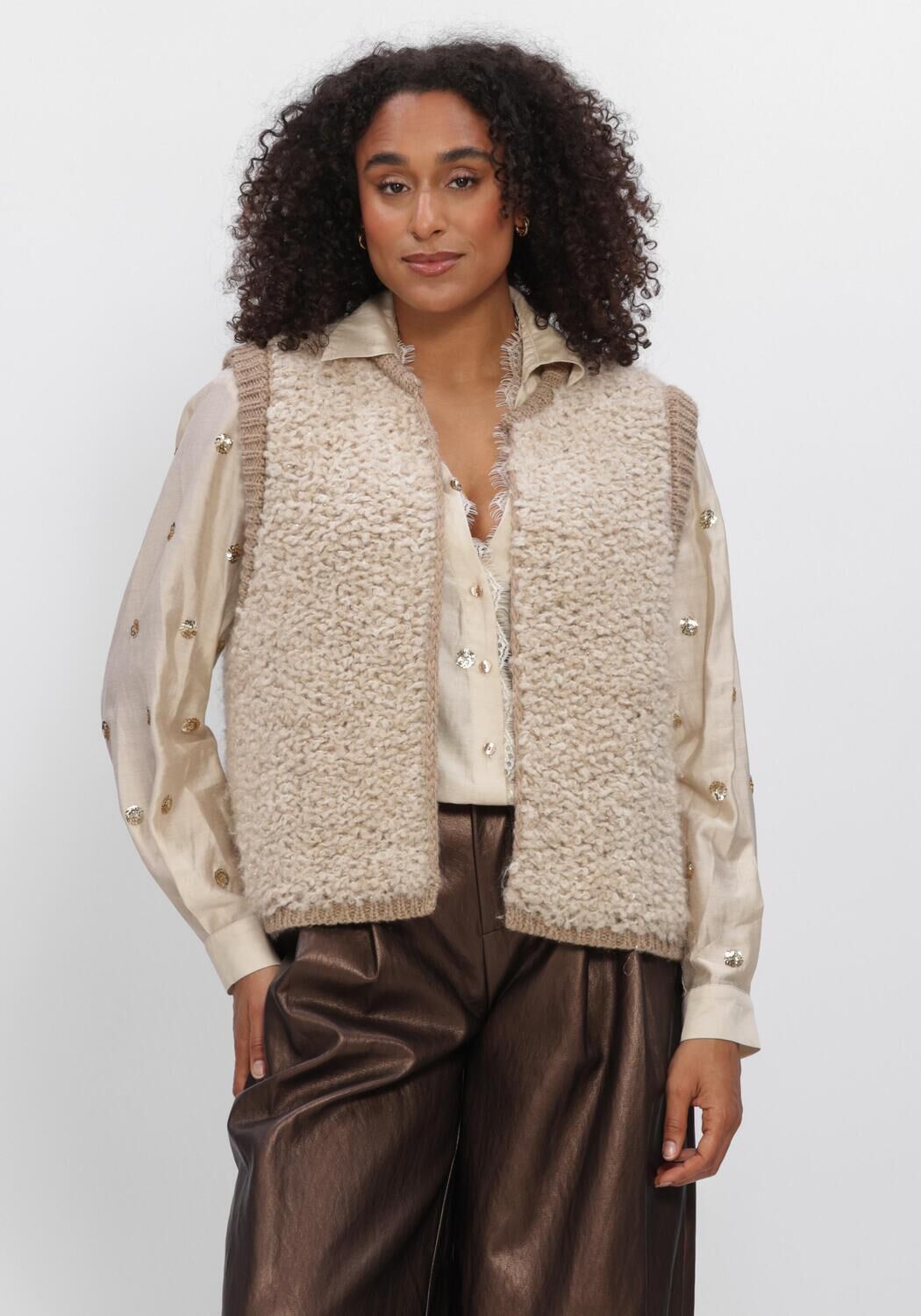 Beige NUKUS Gilet LANA GILET - large