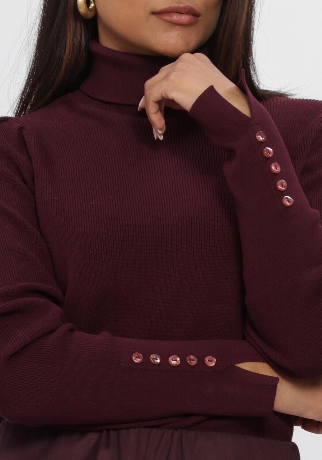 Bordeaux NUKUS Rollkragenpullover SILVI PULLOVER PLAIN - large