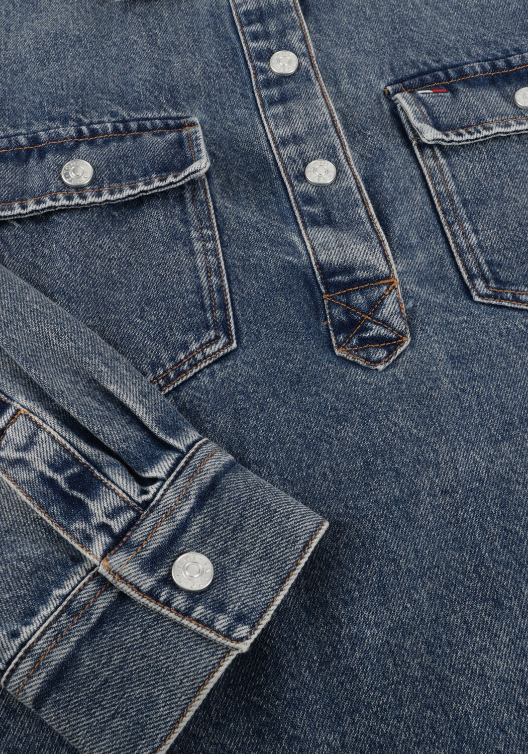 Blaue TOMMY JEANS Minikleid TJW PULLOVER DENIM DRESS - large