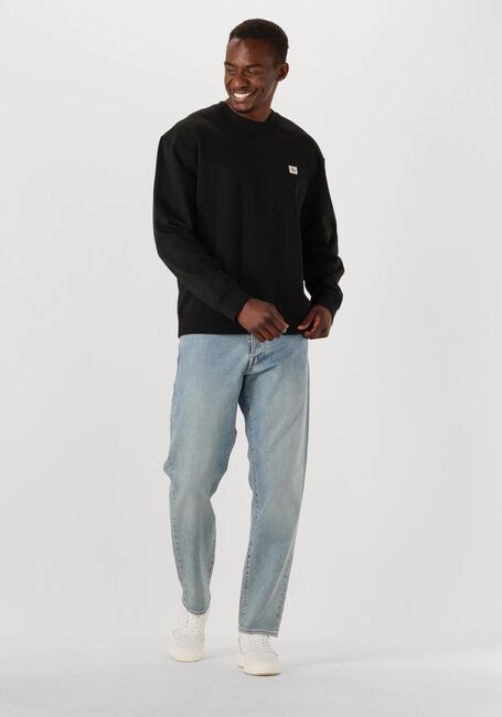 Schwarze CALVIN KLEIN Sweatshirt LS EU BADGE 350TERRY CN SWTSHRT - large