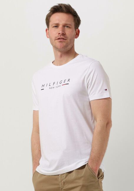 Weiße TOMMY HILFIGER T-shirt HILFIGER NEW YORK TEE - large