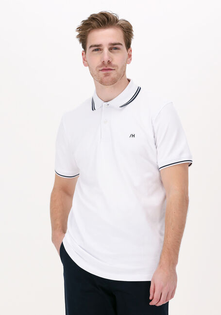 Weiße SELECTED HOMME Polo-Shirt SLHAZE SPORT SS POLO W - large