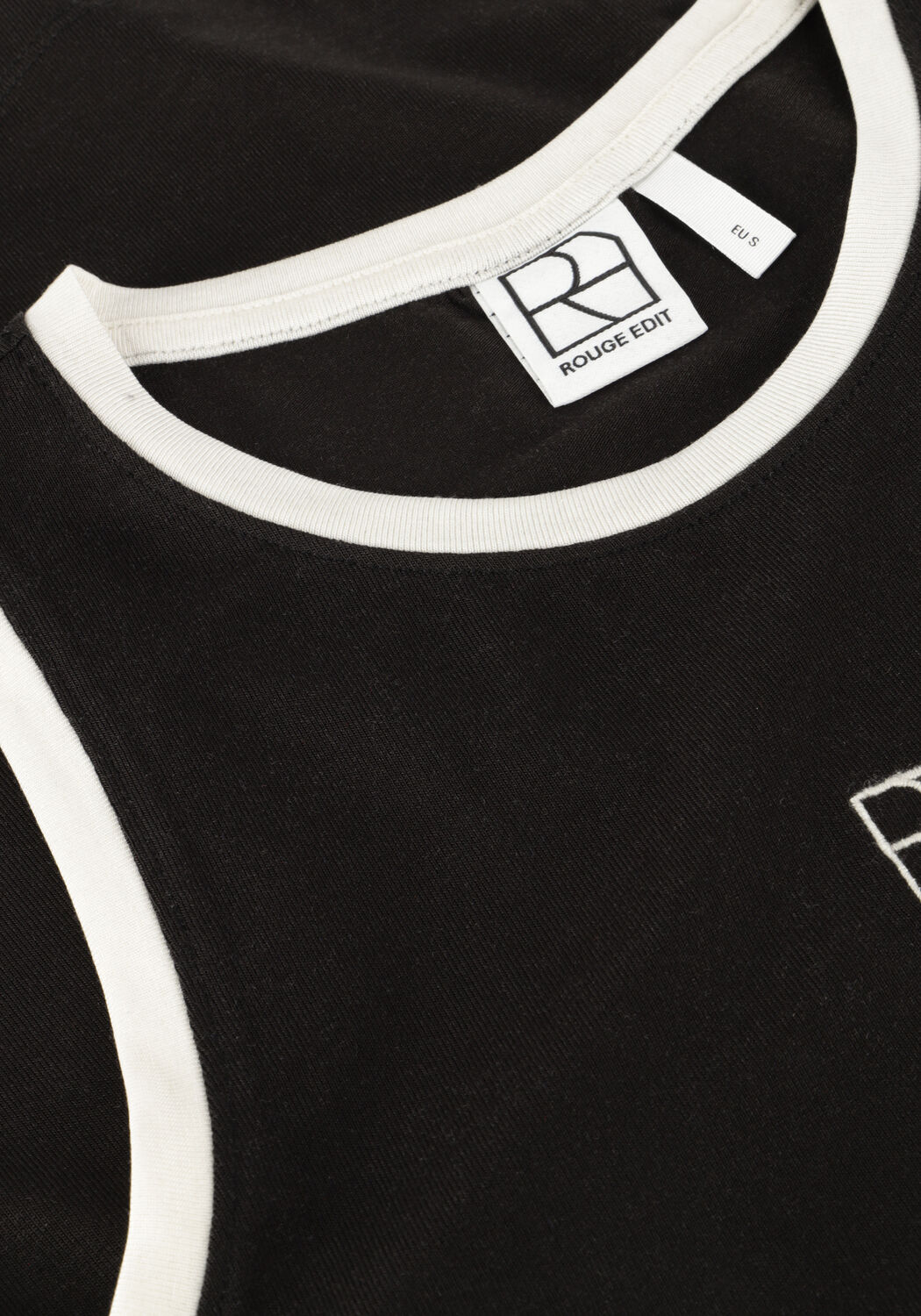 Schwarze ROUGE EDIT Top ROUESME S/L TANK TOP - large