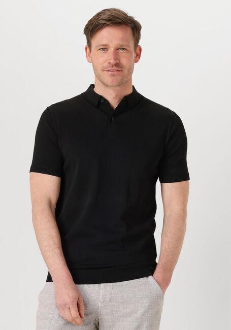Schwarze GENTI T-shirt POLO BUTTON SS K2046-1260 - large