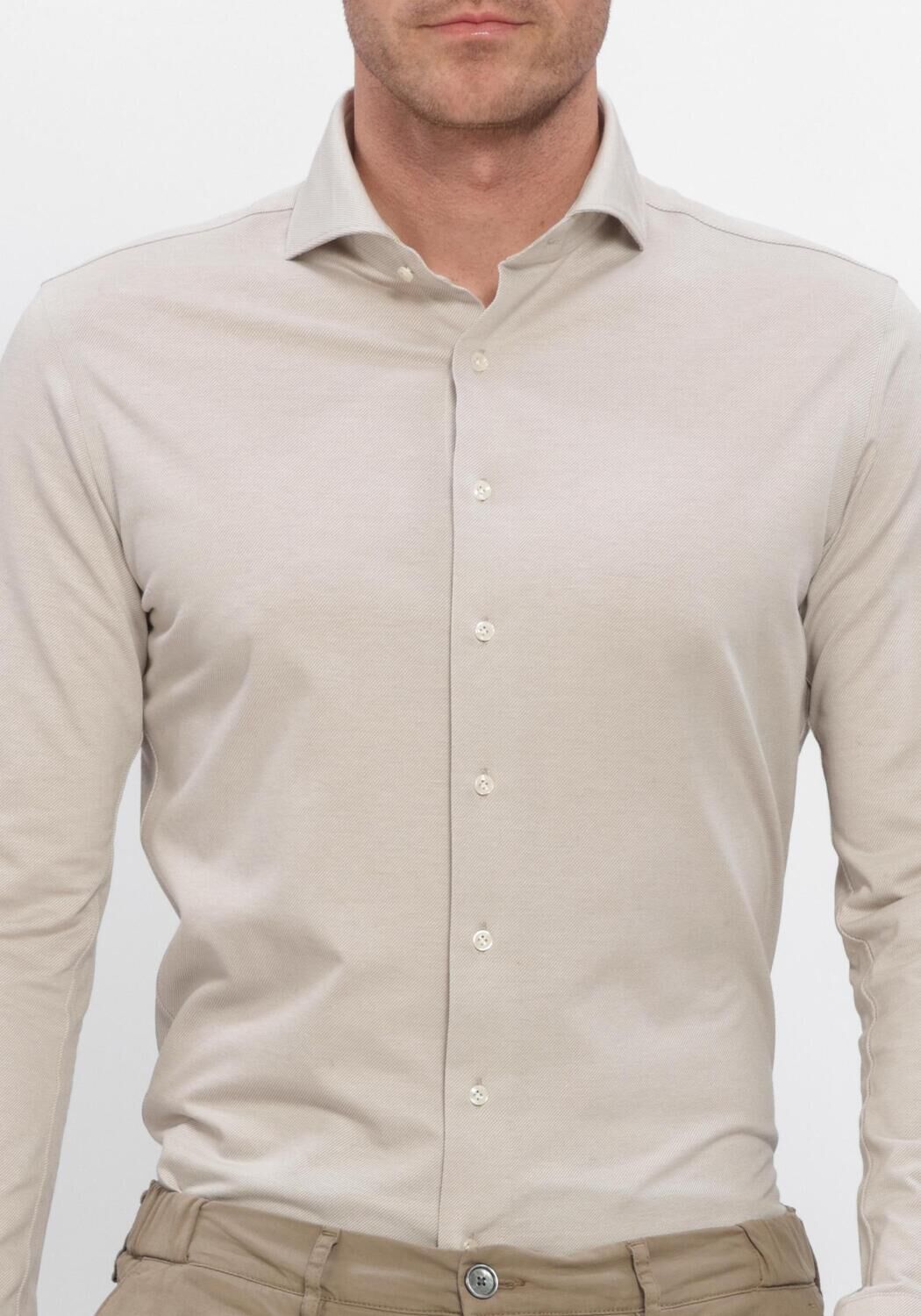 Sand PROFUOMO Casual-Oberhemd JAPANESE KNITTED - large